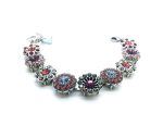 Bracelet By Mariana Woman Rose Peach, Fuchsia and Rose Opal Swarovski Crystals - Image 3