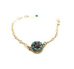 Bracelet By Mariana My Treasures Coll. Pacific Beautiful Flower Blue Swarovski Crystals