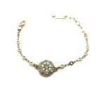 Bracelet By Mariana Woman Beautiful Pearl Mineral and Blue Swarovski Crystals