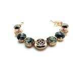 Bracelet By Mariana Woman Beautiful Snowflake Obsidian and Black Dimond Swarovski Crystals - Image 2
