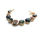 Bracelet By Mariana Woman Beautiful Snowflake Obsidian and Black Dimond Swarovski Crystals - Image 3