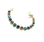 Bracelet By Mariana Woman Beautiful Light Blue and Green Swarovski Crystals - Image 3