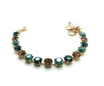 Bracelet By Mariana Woman Beautiful Light Blue and Green Swarovski Crystals - Image 2