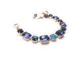 Bracelet By Mariana Woman Glamorous Blue and Purple Swarovski Crystals - Image 3