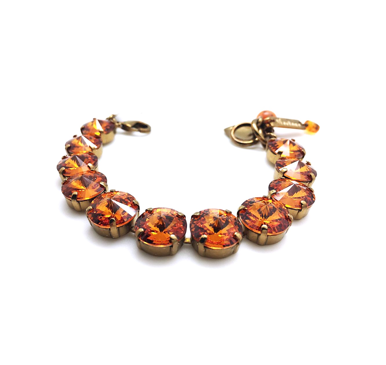 B-4474R-203203-EG (1) Bracelet By Mariana My Treasures Coll. Beautiful Topaz Swarovski Crystals - Image 1