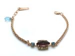 Bracelet By Mariana Icons Coll. Beautiful Marquise Shape Pink Swarovski Crystals - Image 2
