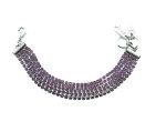 Bracelet By Mariana Inspiration Coll. Beautiful 5 Row Purple Swarovski Crystals - Image 2