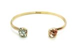 Bracelet By Mariana Nirvana Coll. Beautiful Light Brown and Apple Green Swarovski Crystals - Image 3