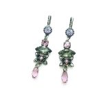 Mariana Earrings Drop Pink & Champagne Flower Austrian Crystals Fait Inspiration Coll. - Image 2