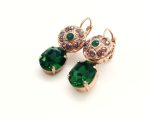 Mariana Earrings Green & Purple Swarovski Crystal My Treasures Coll.