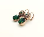 Mariana Earrings Green & Purple Swarovski Crystal My Treasures Coll. - Image 2