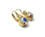 Earrings By Mariana Woman Lovely Clear and Aurora Borealis Swarovski Crystals - Image 2
