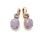 Mariana Earrings Fashionable Round Drop Lavender Austrian Crystal My Treasures Coll.