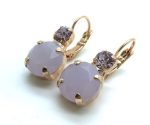 Mariana Earrings Fashionable Round Drop Lavender Austrian Crystal My Treasures Coll. - Image 2