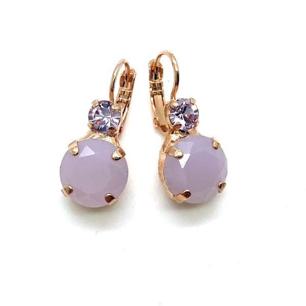 Mariana Earrings Fashionable Round Drop Lavender Austrian Crystal My Treasures Coll.