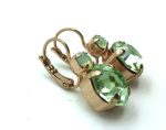 Earrings By Mariana Woman Fine Chrysolite and Green Swarovski Crystals - Image 3