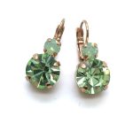 Earrings By Mariana Woman Fine Chrysolite and Green Swarovski Crystals