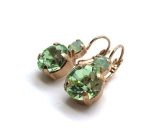 Earrings By Mariana Woman Fine Chrysolite and Green Swarovski Crystals - Image 2