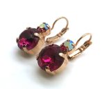 Mariana Earrings Sassy Round Drop Ruby Crystal Swarovski My Treasures Coll.
