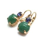 Mariana Earrings Adorable Round Drop Green Aventurine Mineral My Treasures Coll. - Image 2