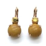 Mariana Earrings Lovely Round Drop Yellow Jasper Mineral My Treasures Coll. - Image 2