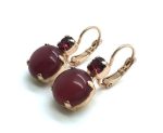 Mariana Earrings Timeless Round Drop Ruby Mineral My Treasures Coll. - Image 2