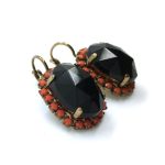 Mariana Earrings Elegant Black Oval Austrian Crystals My Treasures Coll. - Image 2