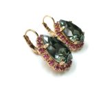 Mariana Earrings  Indian Sapphire Swarovski Crystal Pair Shape Madagascar Africa Coll. - Image 3