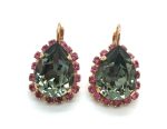 Mariana Earrings  Indian Sapphire Swarovski Crystal Pair Shape Madagascar Africa Coll.