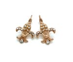 Mariana Earrings Pearl & Silver Austrian Crystals East Meets West Coll.