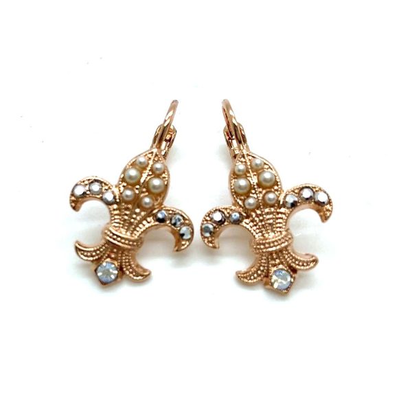 Mariana Earrings Pearl & Silver Austrian Crystals East Meets West Coll.
