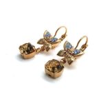 Mariana Earrings Precious Butterfly Shape & Golden Shadow Austrian Crystal Rhapsody Odyssey Coll. - Image 2