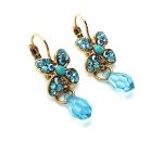 Mariana Earrings Amethyst & AB Aquamarine Crystal Swarovski Bliss Nirvana Coll. - Image 3