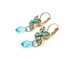 Mariana Earrings Amethyst & AB Aquamarine Crystal Swarovski Bliss Nirvana Coll.