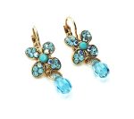 Mariana Earrings Amethyst & AB Aquamarine Crystal Swarovski Bliss Nirvana Coll. - Image 2