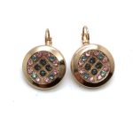 Mariana Earrings Stunning Round Crystal Swarovski Madagascar Africa Coll. - Image 2