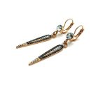 Mariana Earrings Elegant Clear & Black Austrian Crystals Zulu Africa Coll.