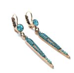 Mariana Earrings Trendsetting Blue Austrian Crystals Zambezi Africa Coll. - Image 2