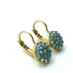 Mariana Earrings Shimmering Aquamarine Crystal Swarovski Bliss Nirvana Coll. - Image 3