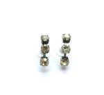 Mariana Earrings Adorable Triple Tier Strand Clear Crystal Swarovski My Treasure Coll.