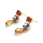 Mariana Earrings Multi Tier Tear Drop Austrian Crystals Lady Marmalade Songbook Coll.