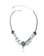 Mariana Necklace Magnificent Flower & Tear Drop Clear Crystal Swarovski On A Clear Day Sweet Summer Coll. - Image 2