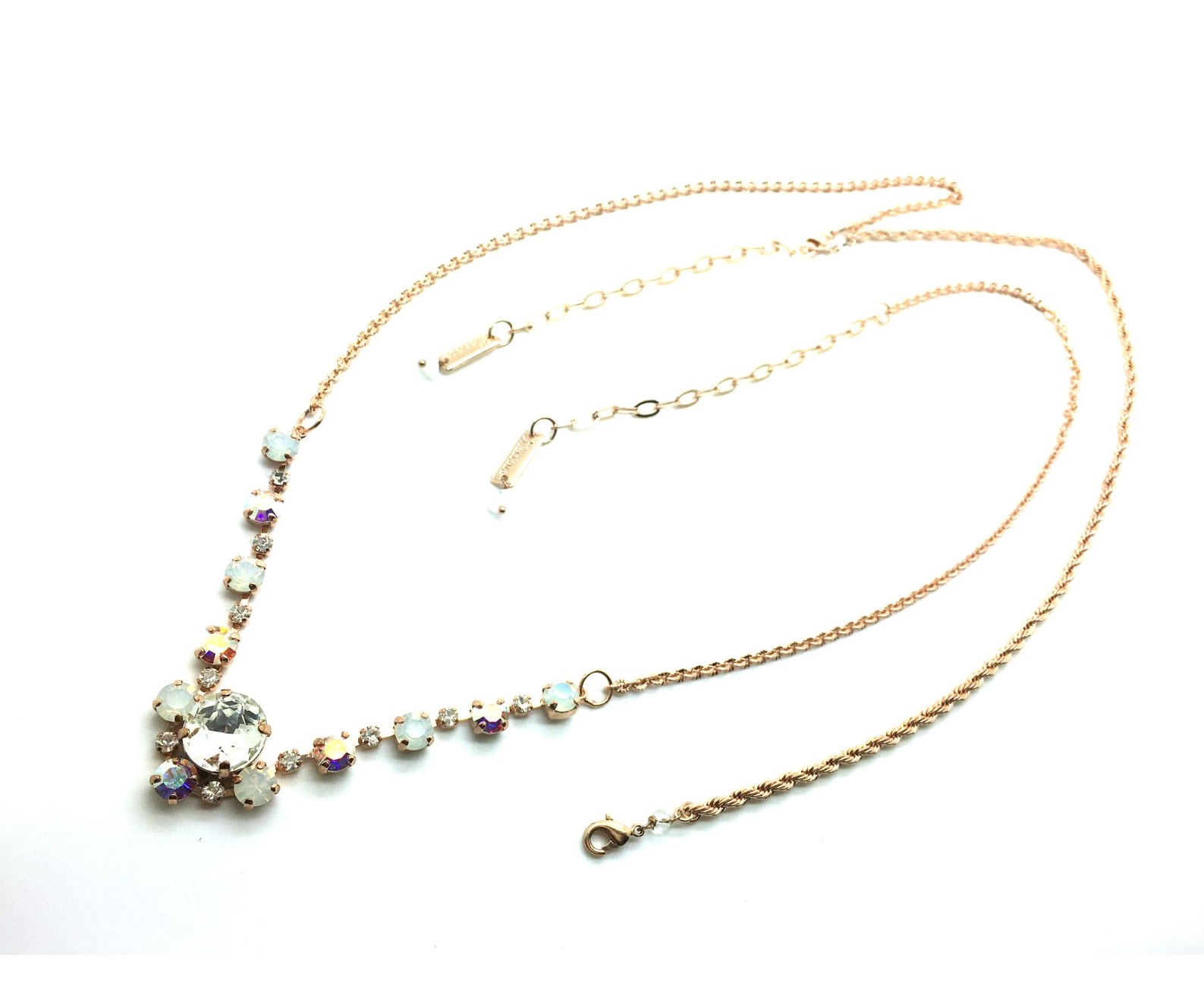N-3036-1-001-RG (2) Mariana Necklace Fine Round Clear Crytals Swarovski On A Clear Day Sweet Summer Coll. - Image 1