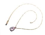 Necklace Pendant By Mariana Songbook Coll. Pair Shape Rose and Blue Swarovski Crystals - Image 3