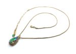 Mariana Necklace Pendant Pair Shape Paradise Shine & Opal Austrian Crystals My Treasures Coll. - Image 3