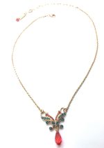 Mariana Necklace Fashionable Butterfly Shape & Tear Drop Crystal Swarovski Bird Of Paradise Botanica Coll. - Image 2