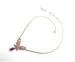 Mariana Necklace Darling Fuchsia Tear Drop Crystal Swarovski Saba Caribbean Life Coll. - Image 3