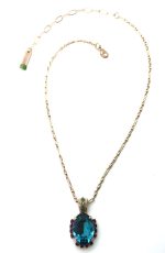 Necklace Pendant By Mariana Woman Oval Indicolite and Purple Swarovski Crystals - Image 3
