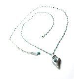 Mariana Necklace Charming Turquoise Mineral & Heart Shape Pendant My Treasures Coll.