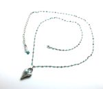 Mariana Necklace Charming Turquoise Mineral & Heart Shape Pendant My Treasures Coll. - Image 3